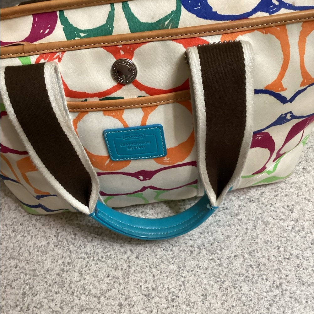 Colorful Coach Women's Tote Bag - Picture 3 of 12